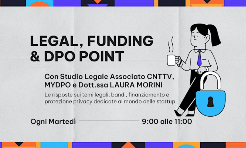 Locandina Legal, Funding & DPO Point